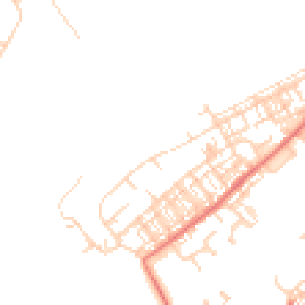 Daytime road noise heatmap for DN4 0DX