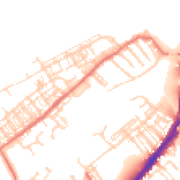 Daytime road noise heatmap for DN4 0EJ