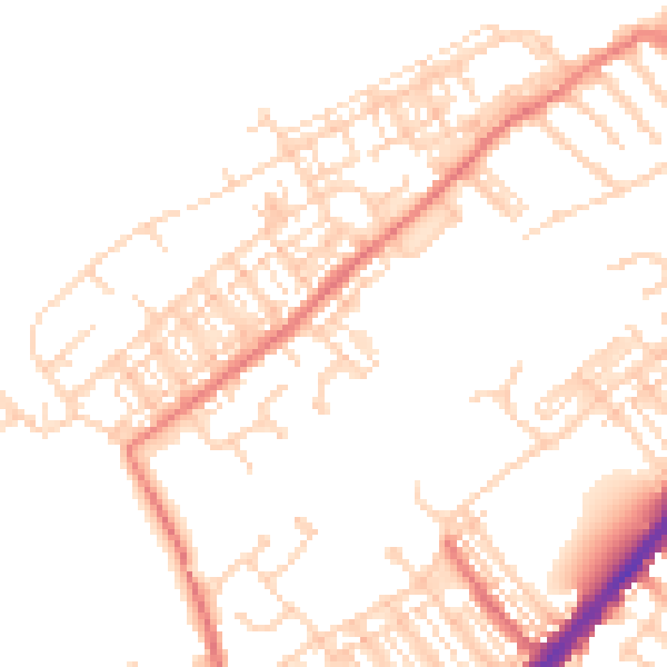 Daytime road noise heatmap for DN4 0ES