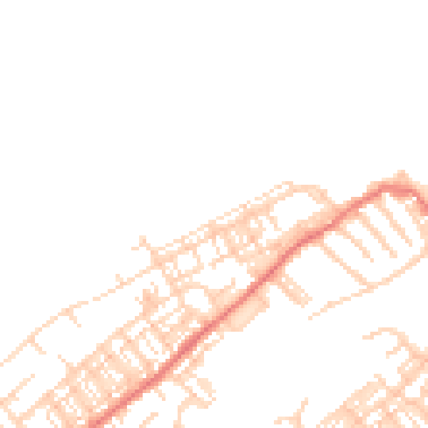 Daytime road noise heatmap for DN4 0GL