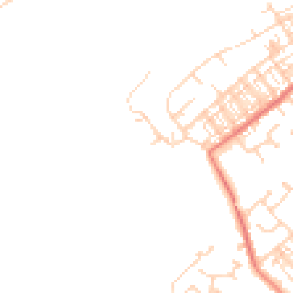 Daytime road noise heatmap for DN4 0JA