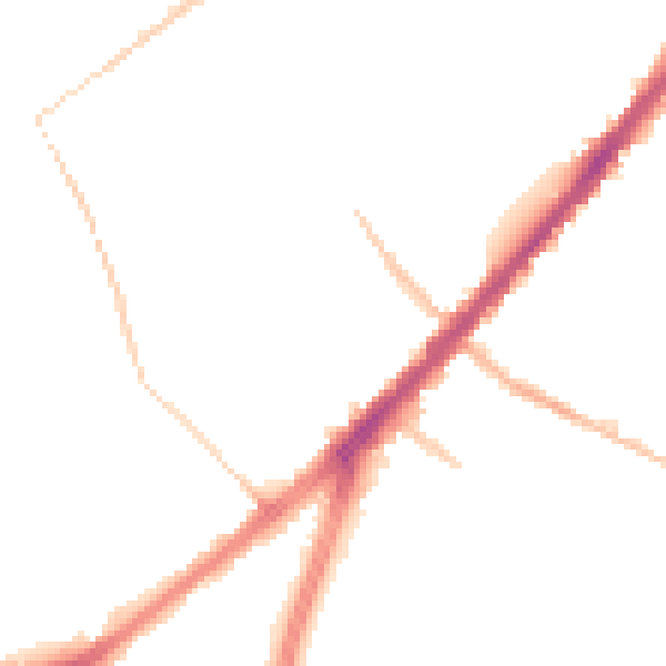Night-time road noise heatmap for DN4 0ND