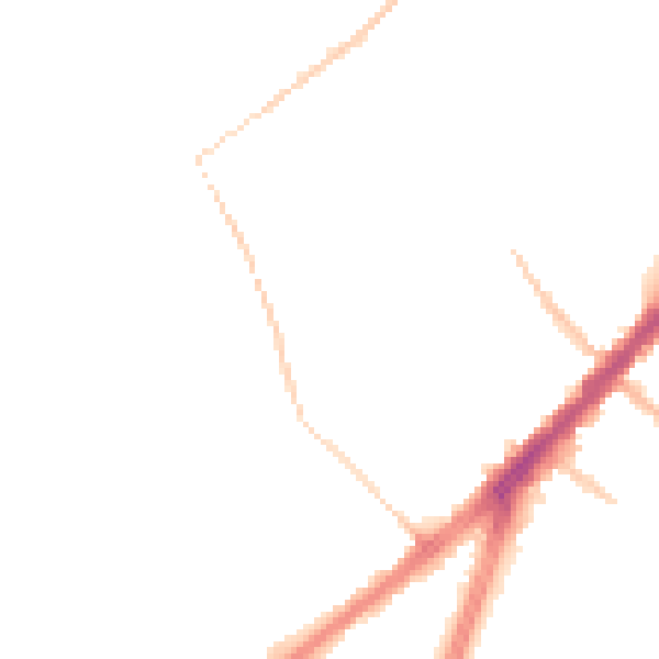 Night-time road noise heatmap for DN4 0PX