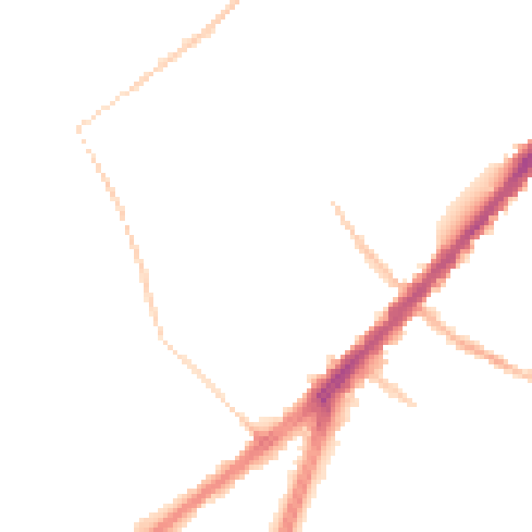 Night-time road noise heatmap for DN4 0QB