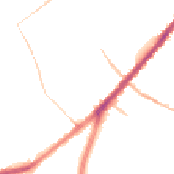Night-time road noise heatmap for DN4 0QN