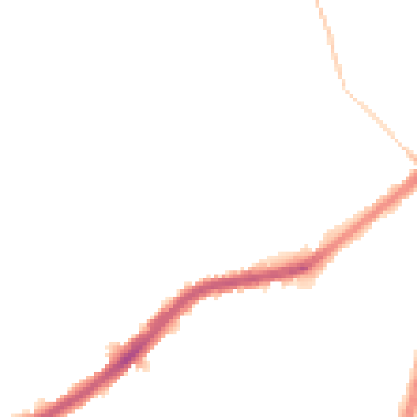 Night-time road noise heatmap for DN4 0SW