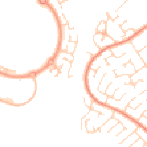 Daytime road noise heatmap for DN4 5FL
