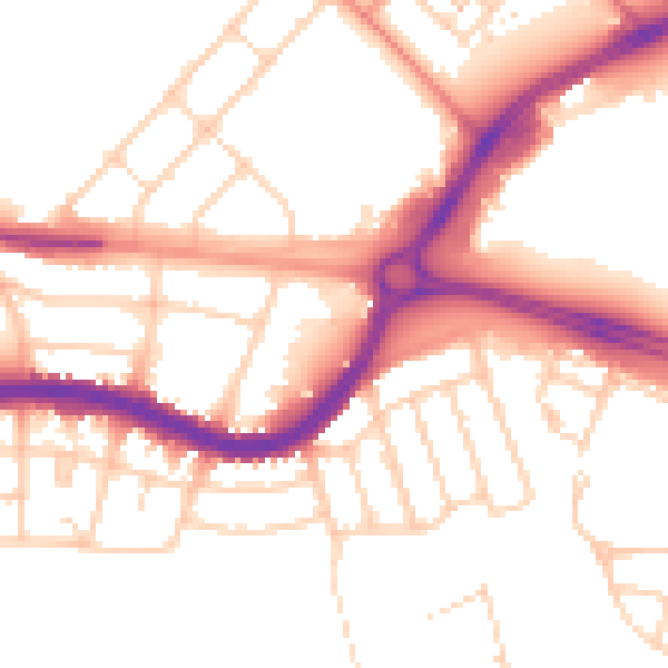 Daytime road noise heatmap for DN4 5FU
