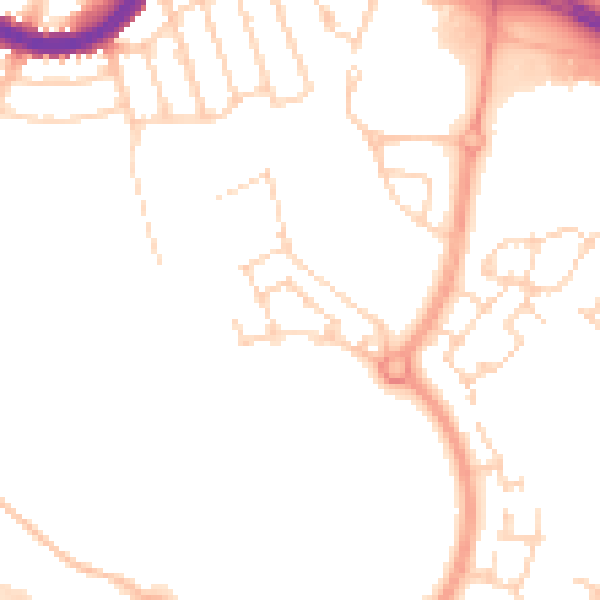 Daytime road noise heatmap for DN4 5NS