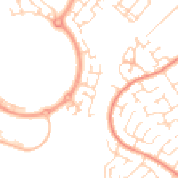 Daytime road noise heatmap for DN4 5PR