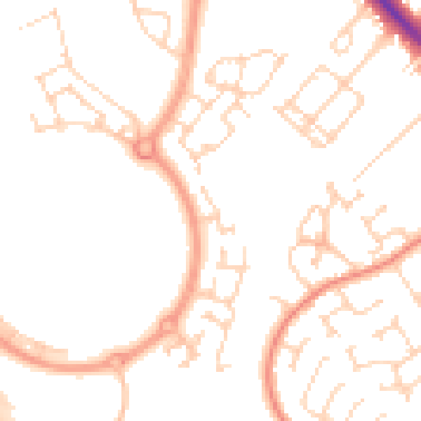 Daytime road noise heatmap for DN4 5PW