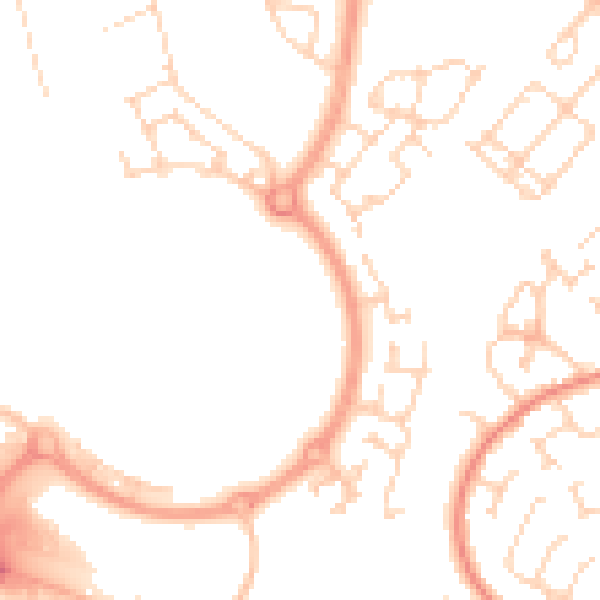 Daytime road noise heatmap for DN4 5QG
