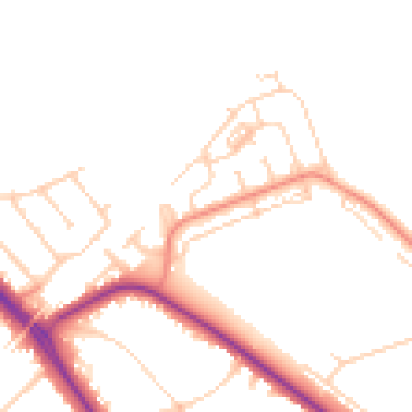 Daytime road noise heatmap for DN4 6HF
