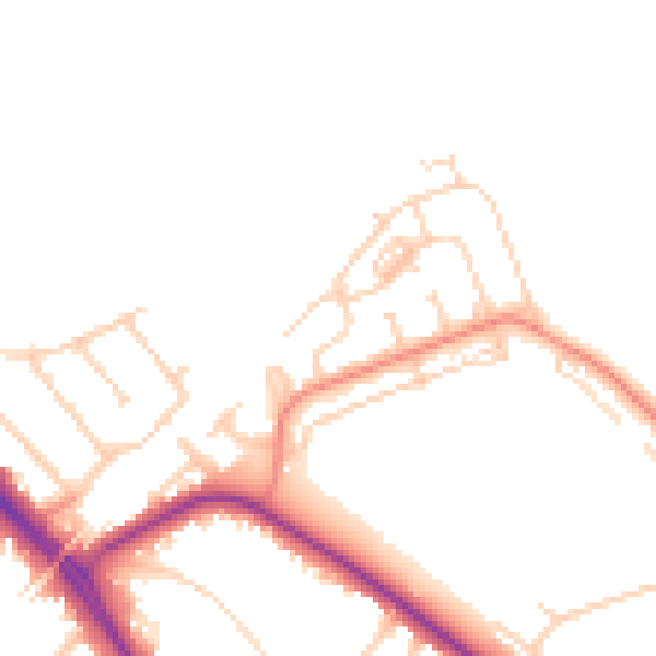 Daytime road noise heatmap for DN4 6HQ