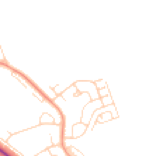 Daytime road noise heatmap for DN4 6LD