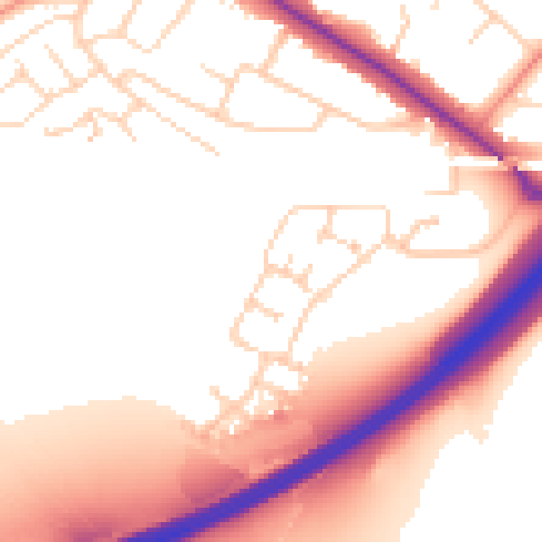 Daytime road noise heatmap for DN4 7BX