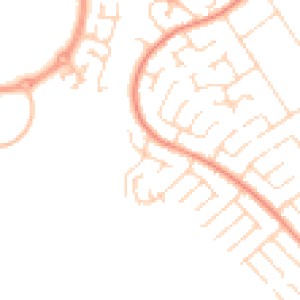 Daytime road noise heatmap for DN4 7RE