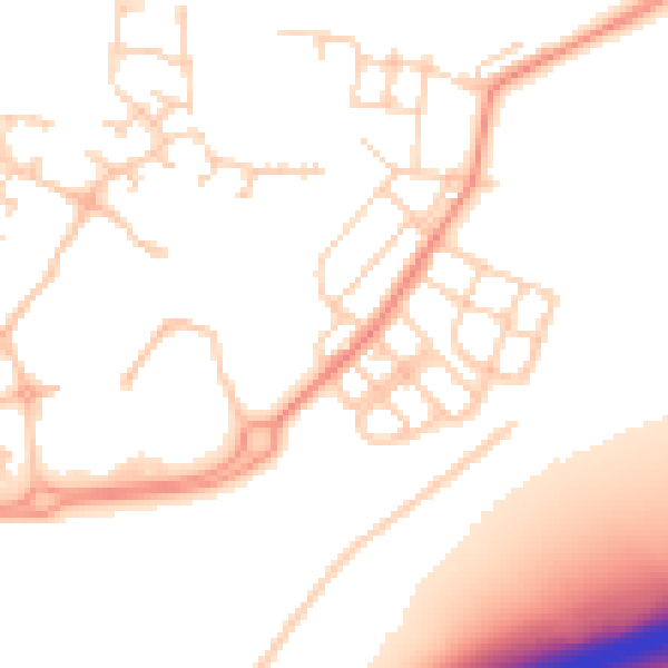 Daytime road noise heatmap for DN4 8BF