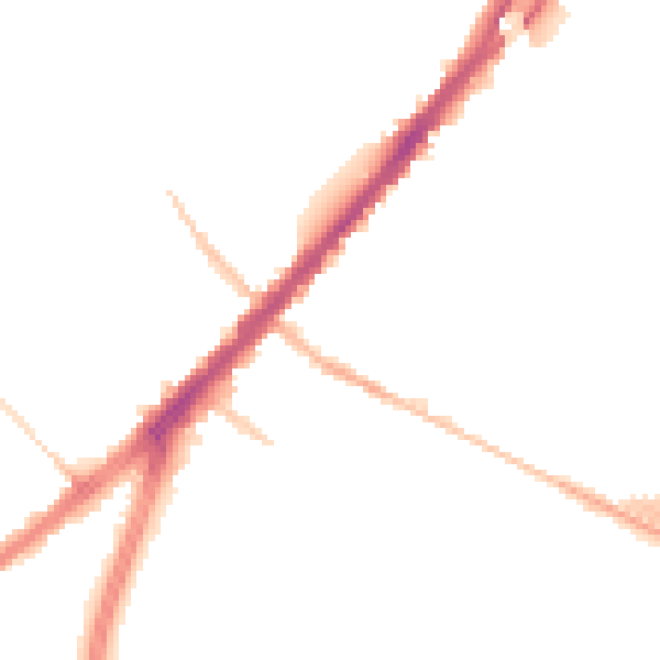 Night-time road noise heatmap for DN4 8BW