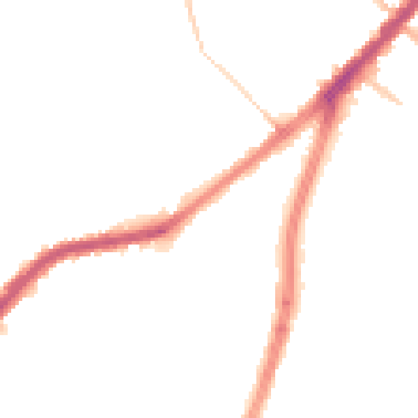 Night-time road noise heatmap for DN4 8DL