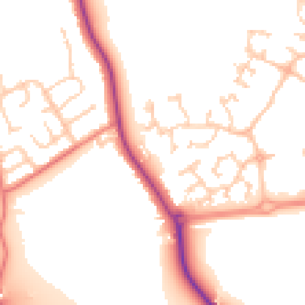 Daytime road noise heatmap for DN4 8FH