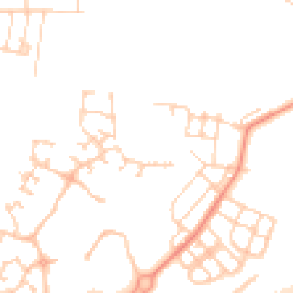 Daytime road noise heatmap for DN4 8FJ