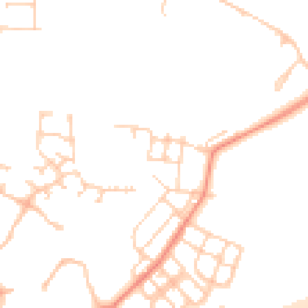 Daytime road noise heatmap for DN4 8FP