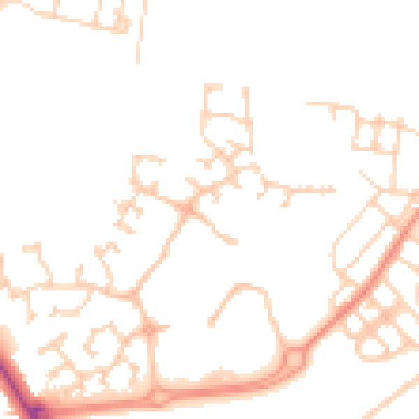 Daytime road noise heatmap for DN4 8GA