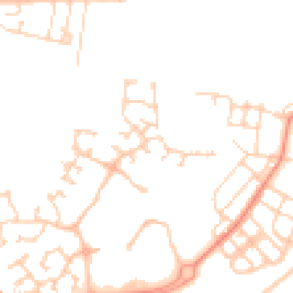 Daytime road noise heatmap for DN4 8GD