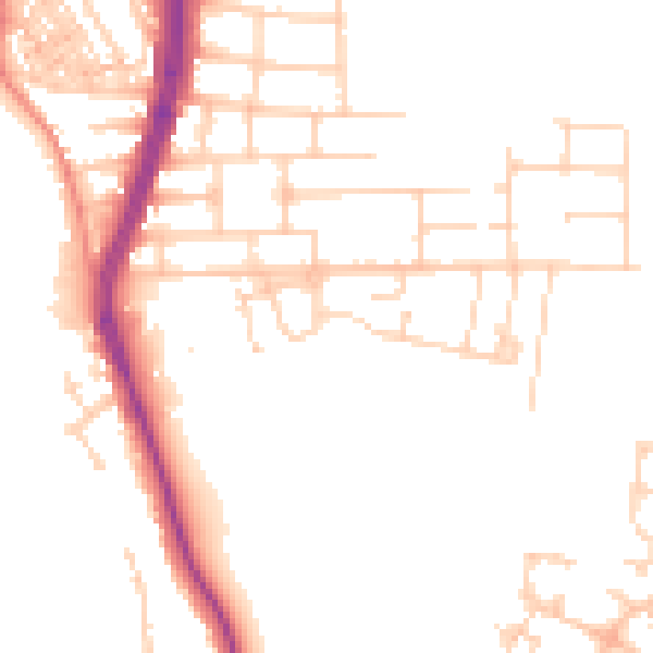 Daytime road noise heatmap for DN4 8NW