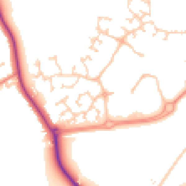 Daytime road noise heatmap for DN4 8SD