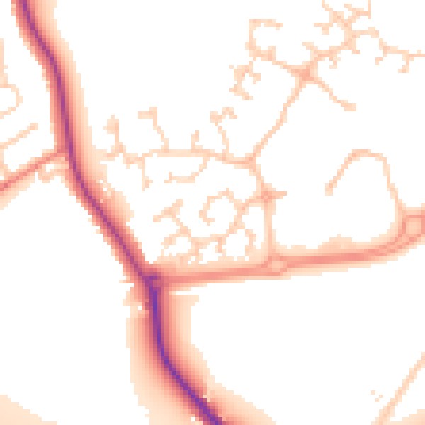 Daytime road noise heatmap for DN4 8SE
