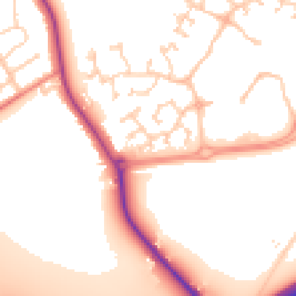 Daytime road noise heatmap for DN4 8SG
