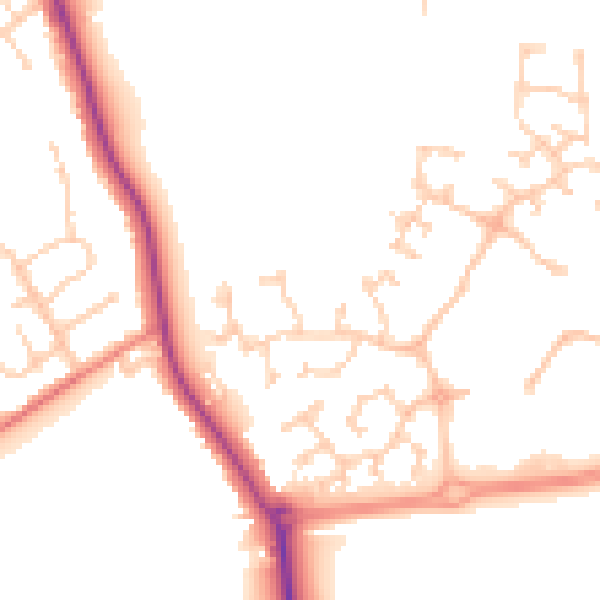 Daytime road noise heatmap for DN4 8TH
