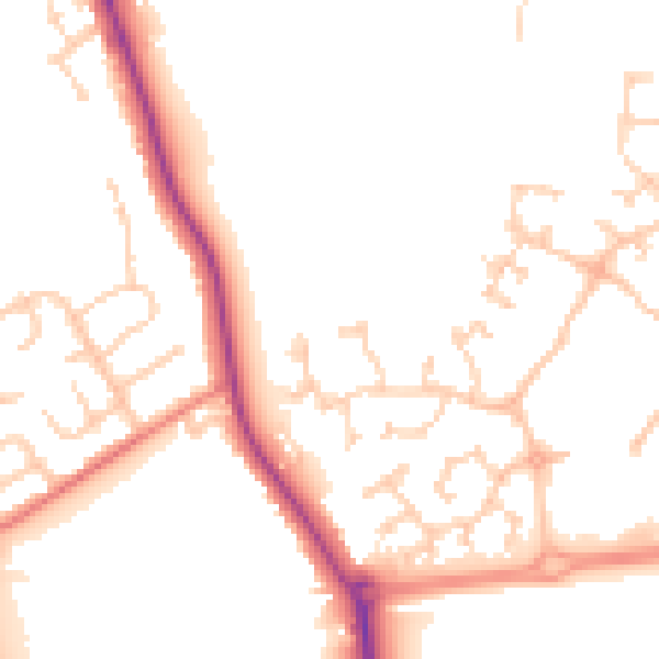 Daytime road noise heatmap for DN4 8TJ