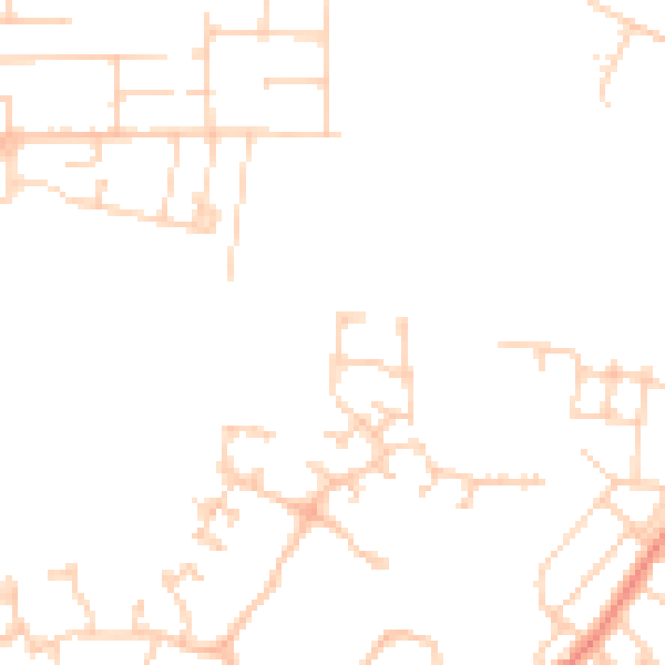 Daytime road noise heatmap for DN4 8TP