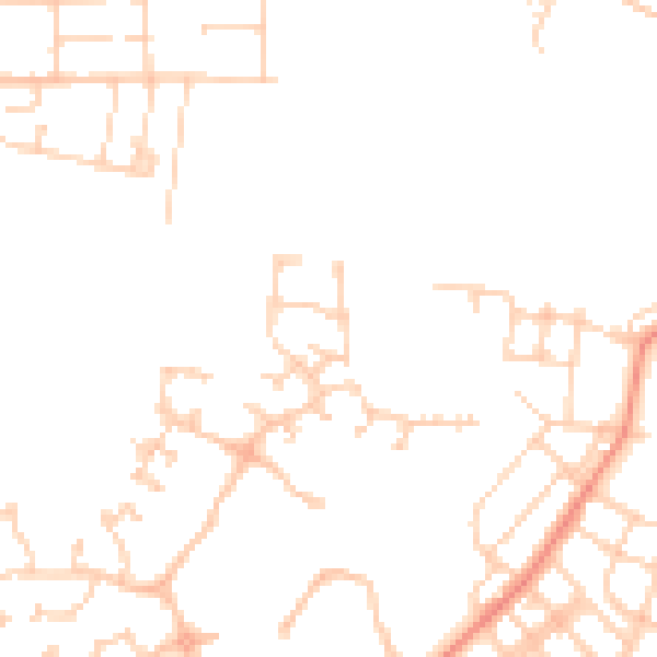 Daytime road noise heatmap for DN4 8TW