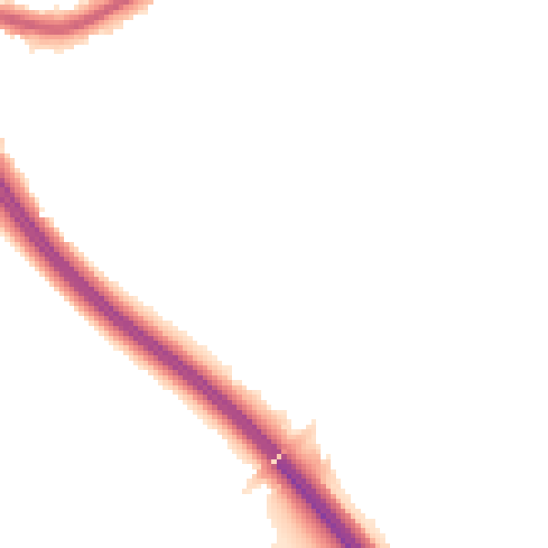 Night-time road noise heatmap for DN4 9BY