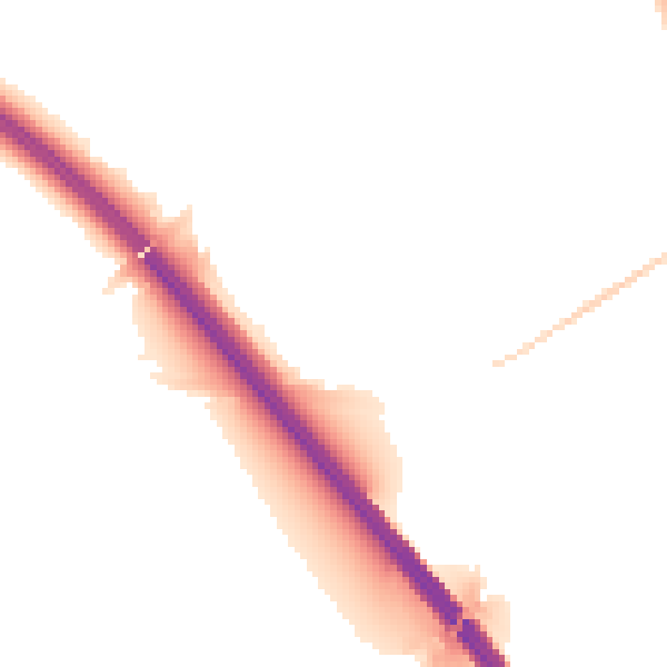 Night-time road noise heatmap for DN4 9DW