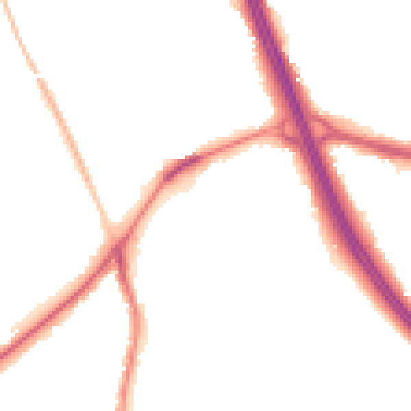 Night-time road noise heatmap for DN4 9JZ