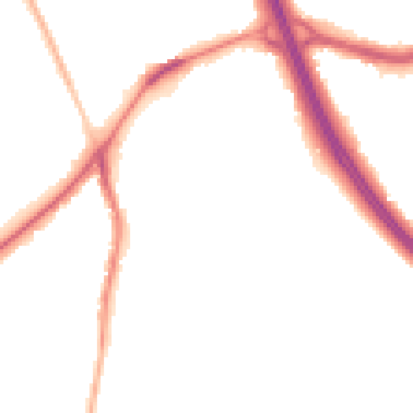 Night-time road noise heatmap for DN4 9LF