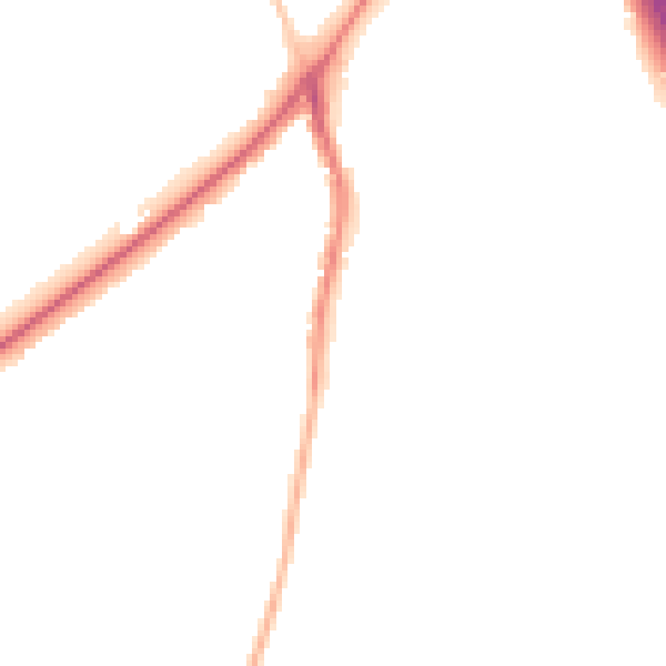 Night-time road noise heatmap for DN4 9LW