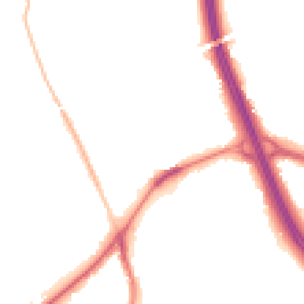 Night-time road noise heatmap for DN4 9LY