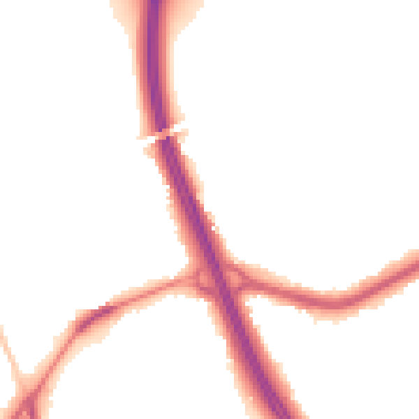 Night-time road noise heatmap for DN4 9NP