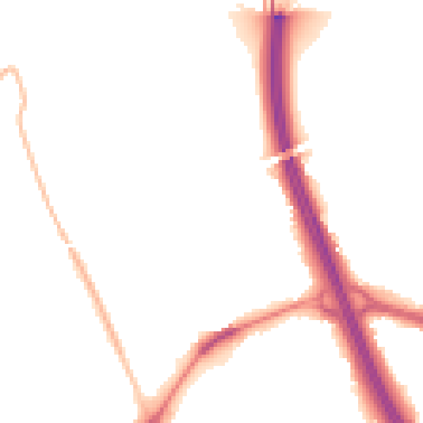 Night-time road noise heatmap for DN4 9PF