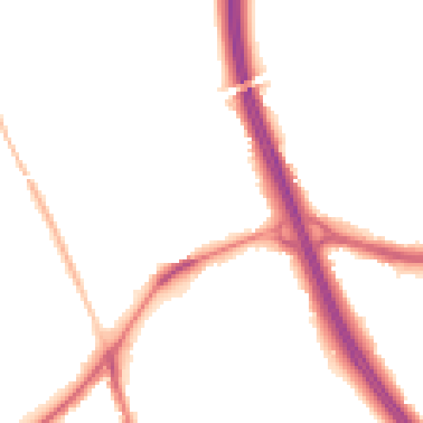 Night-time road noise heatmap for DN4 9PN