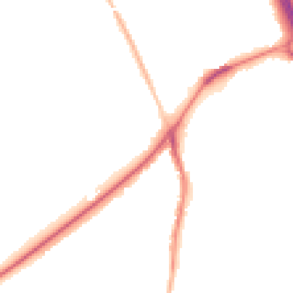 Night-time road noise heatmap for DN4 9RF