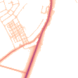 Daytime road noise heatmap for DN6 0AL