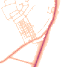 Daytime road noise heatmap for DN6 0AR