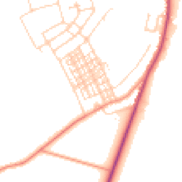 Daytime road noise heatmap for DN6 0AT